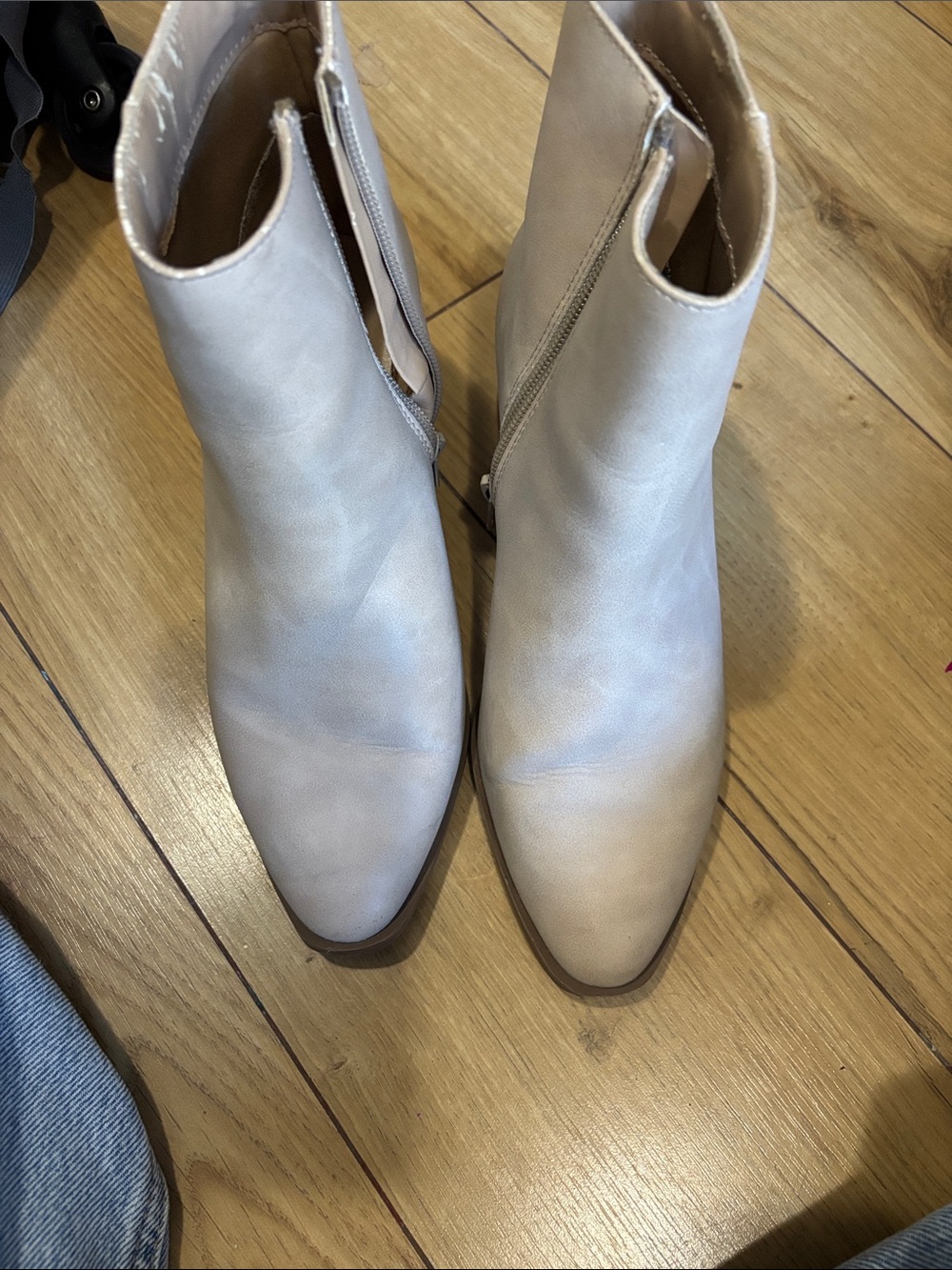 Women's Neutral Ankle Boots - Light Beige/Taupe